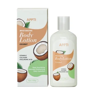 Coconut Body Lotion Moisturizing Cream for Dry Skin with Vitamin E & Collagen 100g