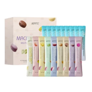 APPTI Macaroon Hydro Jelly Mask Powder - DIY Peel Off Modeling Facial Mask for Spa & Home Use - Hydrating, Brightening & Soothing Skincare