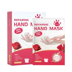 Hand Mask for Dry Cracked Hands APPTI Roses & Milk Repairing Moisturizing Glove Mask