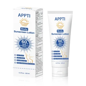 Sunscreen Lotion SPF 60 APPTI Broad Spectrum Body Sun Protection Ultra Sheer 120ml