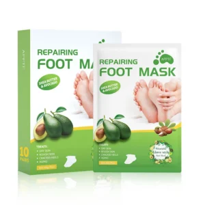 Avocado Foot Mask for Dry Cracked Feet, APPTI Shea Butter & Niacinamide Repairing Foot Peel for Baby Soft Feet