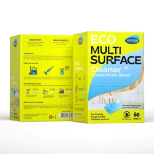 Floor Cleaning Sheets Multi-Effect Dissolvable Bio-Enzymatic Surface Cleaner and Brightener (60 Sheets)
